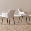 Scandinavische eetkamerstoel Sten gerecyclede stof beige