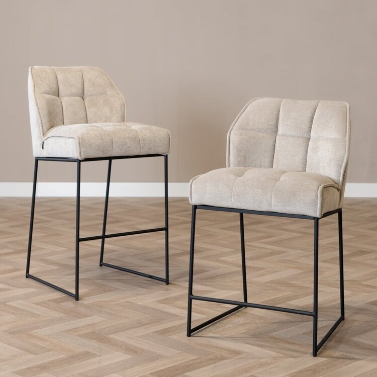 Scandinavische barkruk Jelle taupe 70 cm