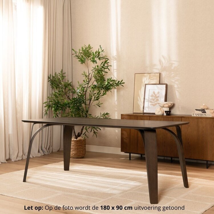 Eettafel Flint walnoot 160 x 90 cm