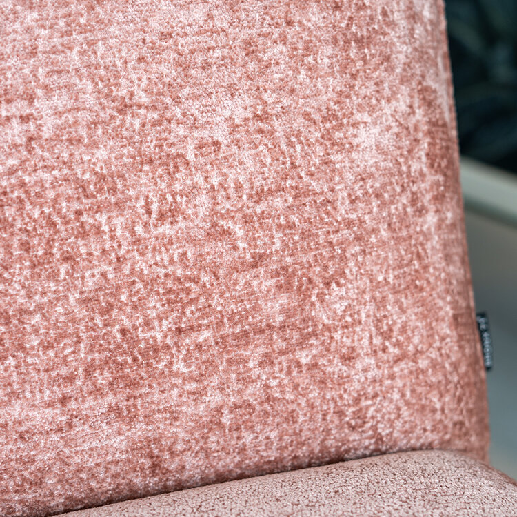 Scandinavische fauteuil Sophie chenille stof roze gemêleerd