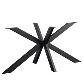 Tafelonderstel spinpoot Mads metaal zwart 150 x 75 cm