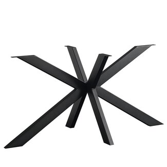 Tafelonderstel spinpoot Mads metaal zwart 150 x 75 cm