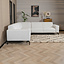 Scandinavische hoekbank Vegas off white stof gemêleerd links/rechts