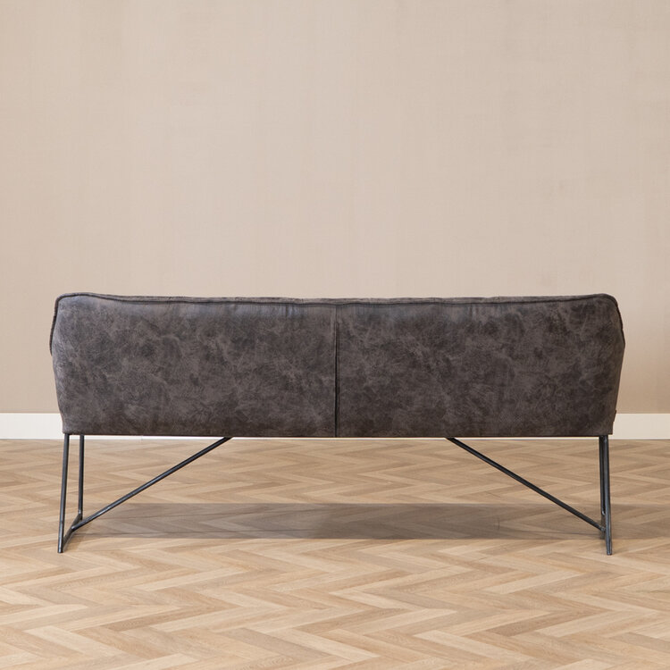Eetkamerbank Abel antraciet microvezel 220 cm