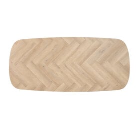 Tafelblad Deens ovaal visgraat Janne PVC 280 x 110 cm