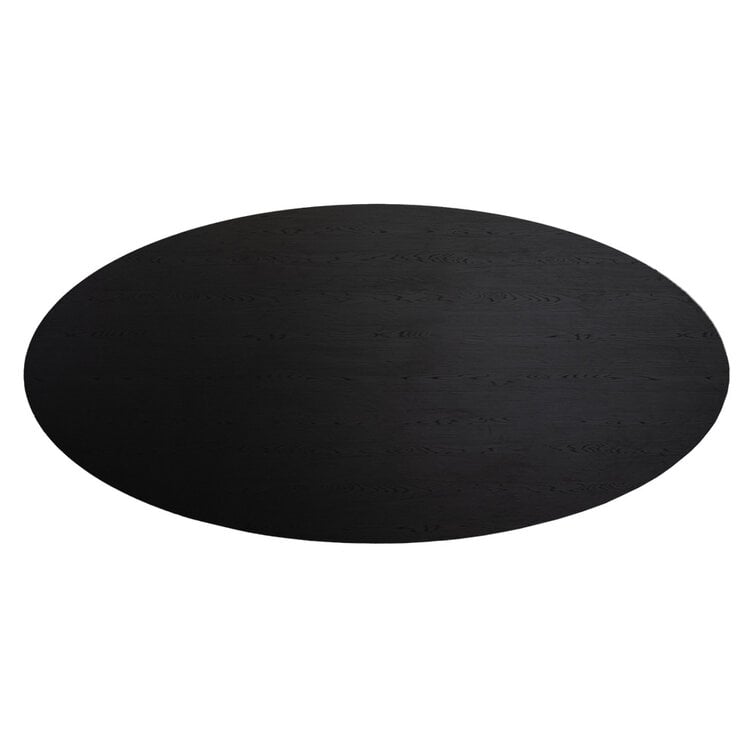 Tafelblad Roan melamine zwart ovaal 270 x 130 cm