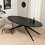 Visgraat eettafel zwart ovaal Ilva PVC 280 x 110 cm