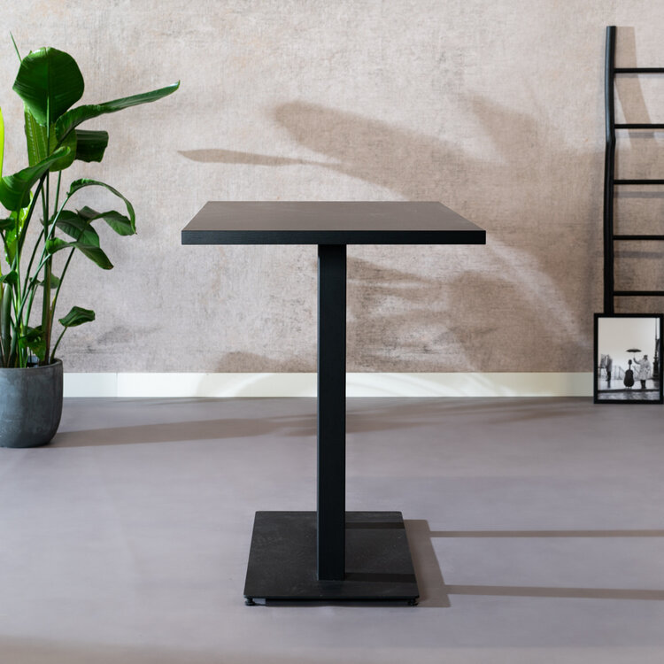 Bartafel Nils melamine zwart 140x80x109cm