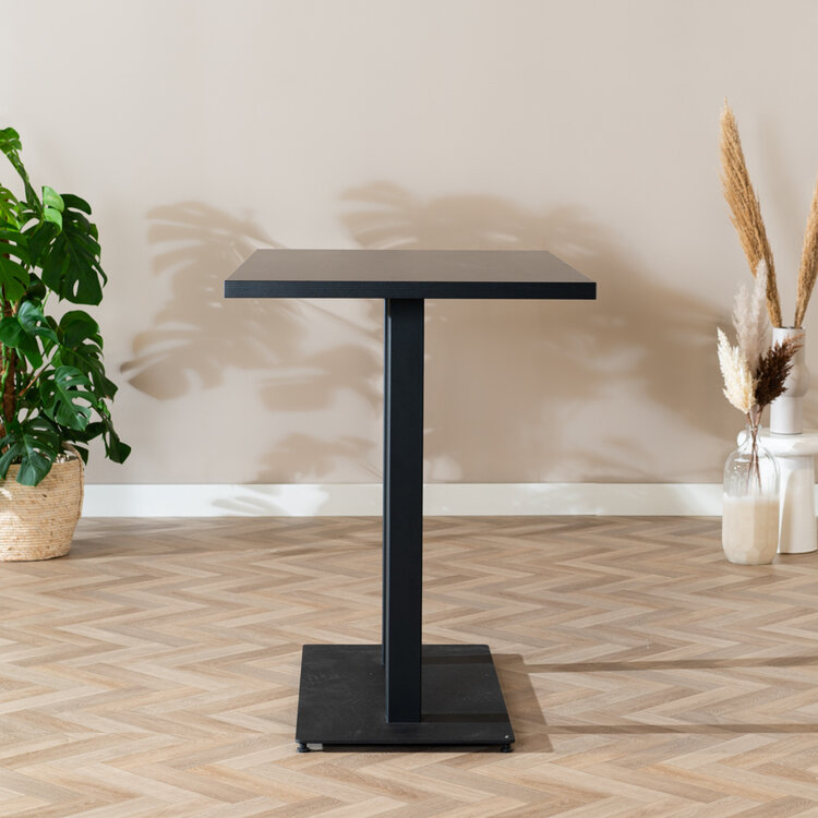 Bartafel Nils melamine zwart 140x80x109cm