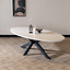Eettafel Carl melamine beige ovaal 270 x 130 cm