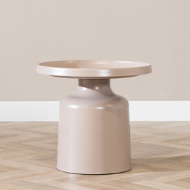 Salontafel Donna rond metaal taupe