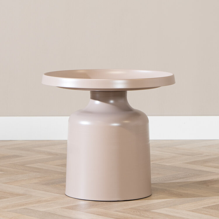 Salontafel Donna rond metaal taupe