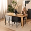 Eettafel Flint naturel eiken 180 x 90 cm