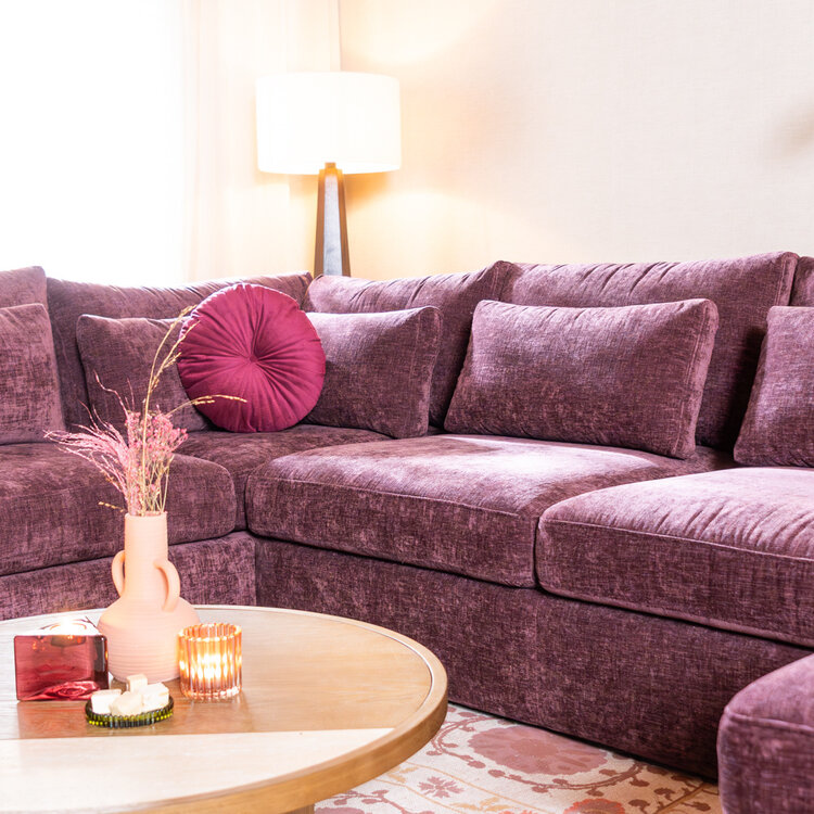 U-bank Kyle 6-zits chenille paars