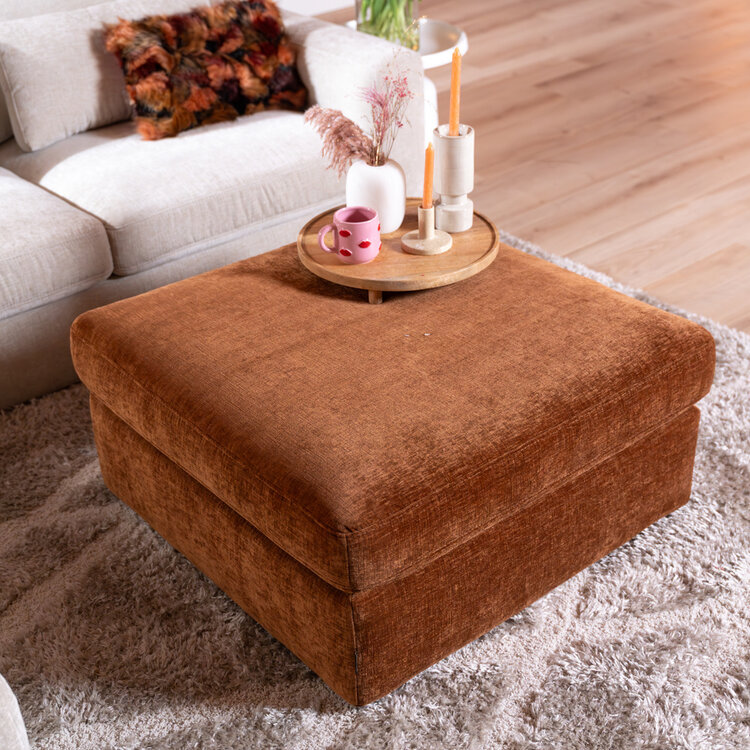 Hocker Kyle chenille koper