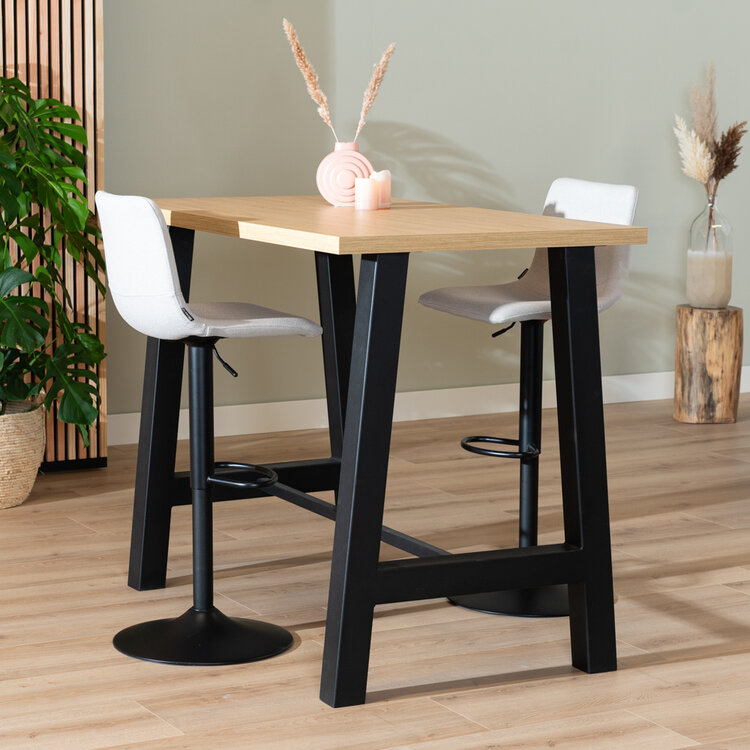 Bartafel Disa melamine eiken 140x80x106 cm