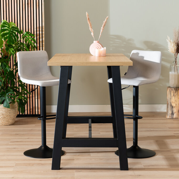 Bartafel Disa melamine eiken 140x80x106 cm