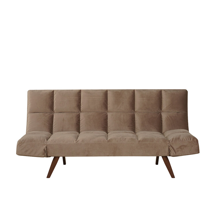 Velvet slaapbank 1,5 persoons Timo taupe