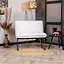 Scandinavische fauteuil Merle off white stof gemêleerd