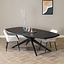 Eettafel Dio melamine zwart deens ovaal 240 x 120 cm