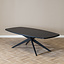 Eettafel Dio melamine zwart deens ovaal 240 x 120 cm