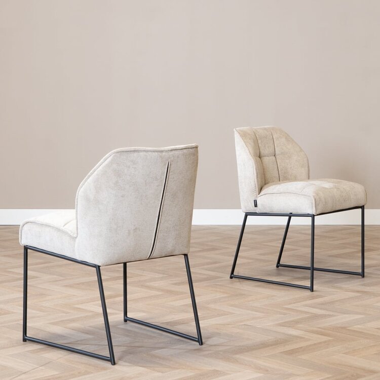 Scandinavische eetkamerstoel Jelle taupe