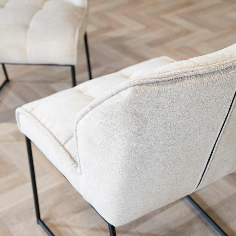 Scandinavische eetkamerstoel Jelle taupe