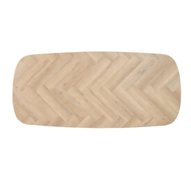 Tafelblad Deens ovaal visgraat Janne PVC 280 x 110 cm