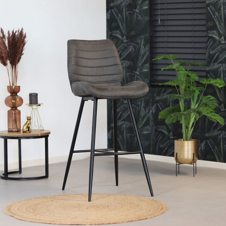 Industriële barkruk Morris antraciet 71 cm