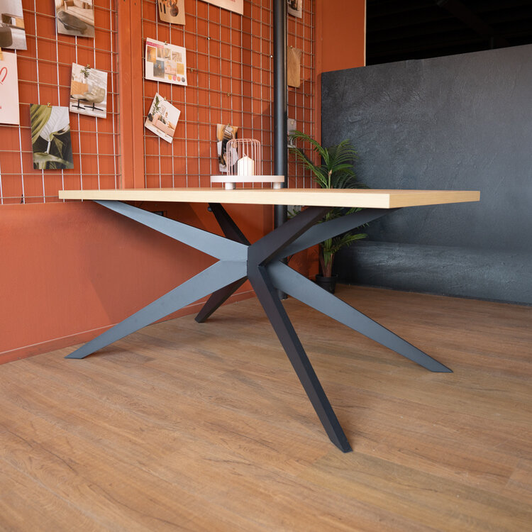 Eettafel Liam melamine eiken 160 x 80 cm