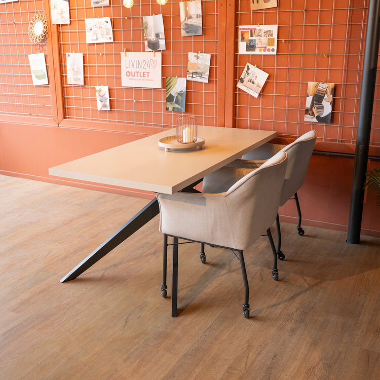 Eettafel Otis melamine beige 160 x 80 cm