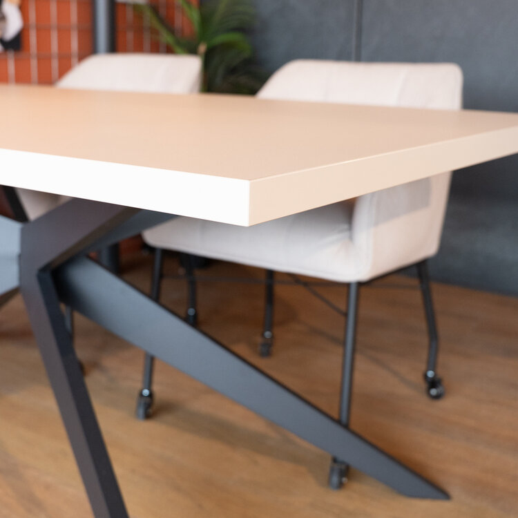 Eettafel Otis melamine beige 160 x 80 cm