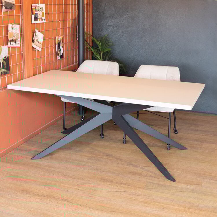 Eettafel Otis melamine beige 180 x 90 cm