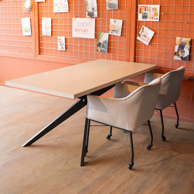 Eettafel Otis melamine beige 180 x 90 cm