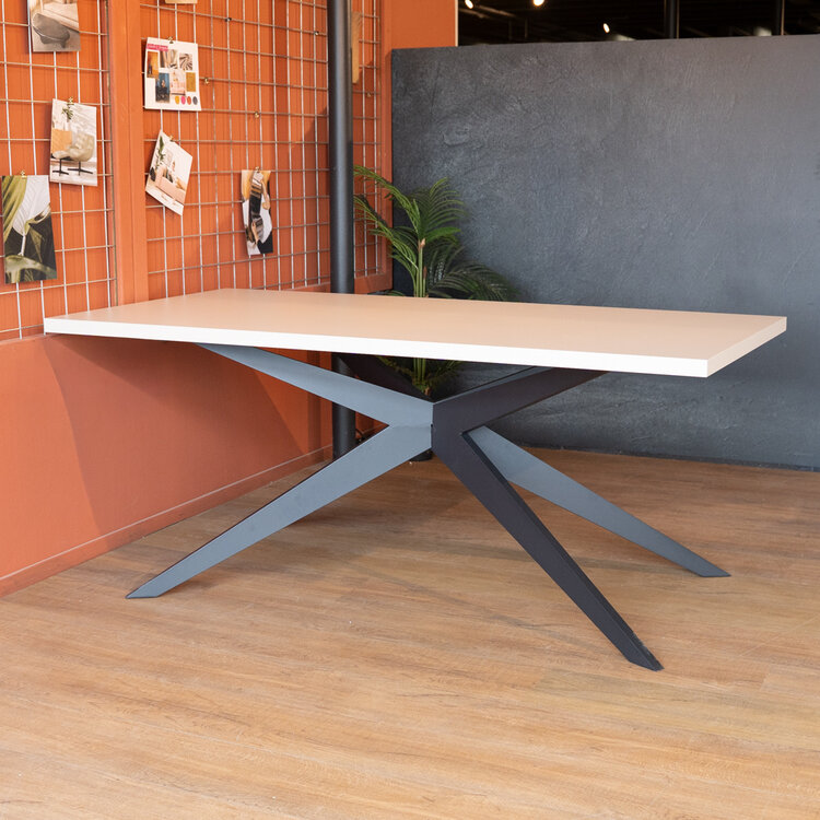 Eettafel Otis melamine beige 180 x 90 cm