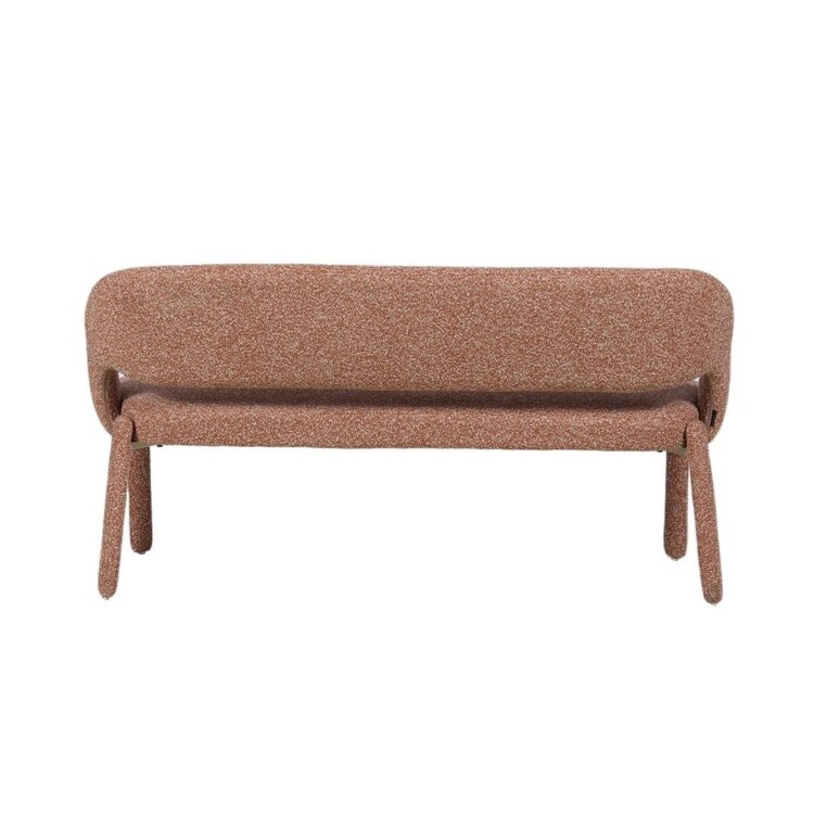 Eetkamerbank June bouclé terracotta 160 cm