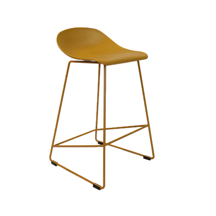 Scandinavische Barkruk Ellen geel 66cm