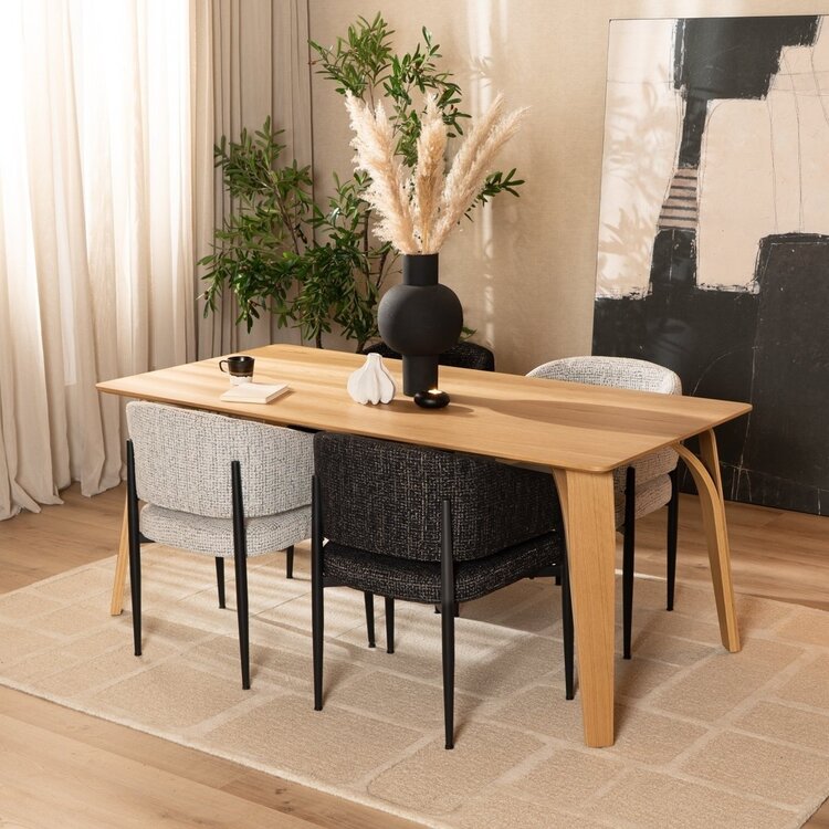 Eettafel Flint naturel eiken 180 x 90 cm