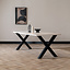Eettafel Bodo melamine beige 220 x 90 cm