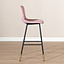 Velvet barkruk Mikky roze 65-78 cm