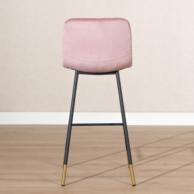 Velvet barkruk Mikky roze 65-78 cm