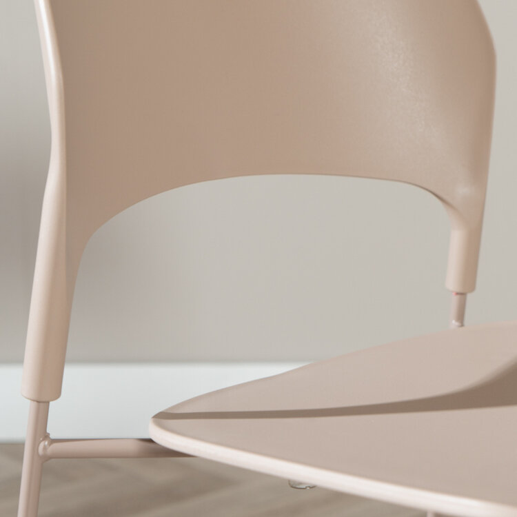 Scandinavische eetkamerstoel Elena taupe