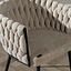 Barkruk River chenille beige 75cm