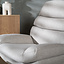 Draaifauteuil met hocker Palma linnen taupe