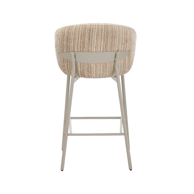 Barkruk Milo chenille beige/taupe 70 cm