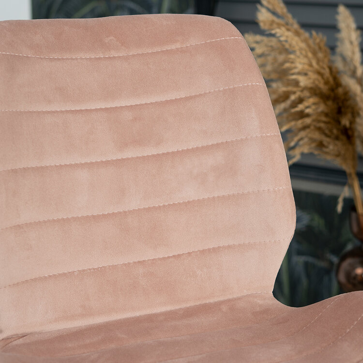 Velvet barkruk Toby roze 71 cm