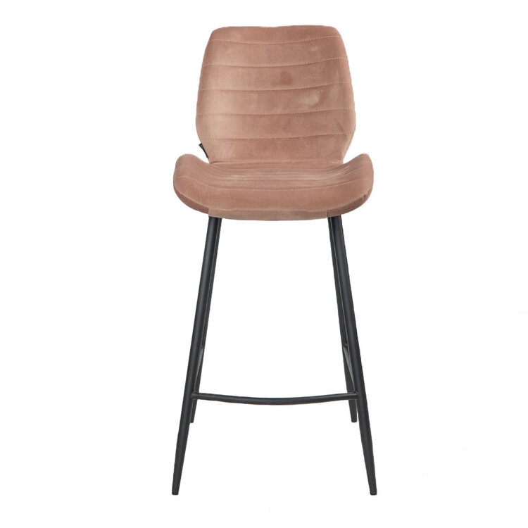 Velvet barkruk Toby roze 71 cm