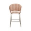 Barkruk Milo chenille beige/pink 70 cm