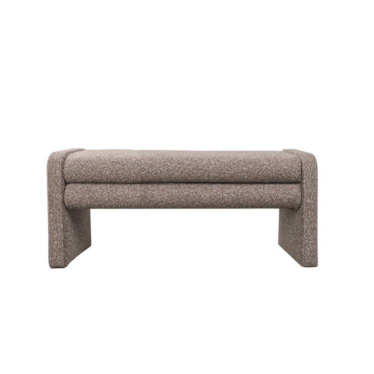Eetkamerbank Neil bouclé bruin 100 cm