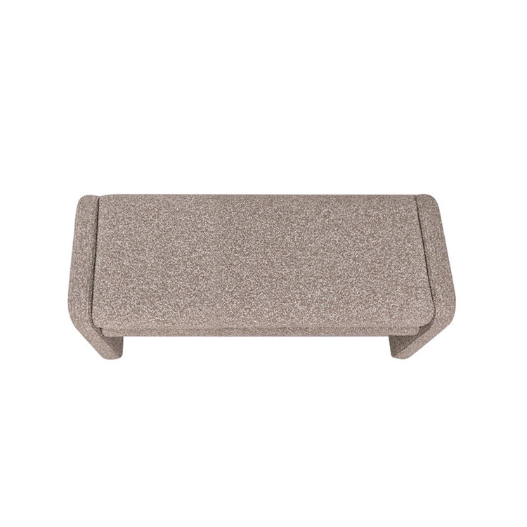 Eetkamerbank Neil bouclé bruin 100 cm